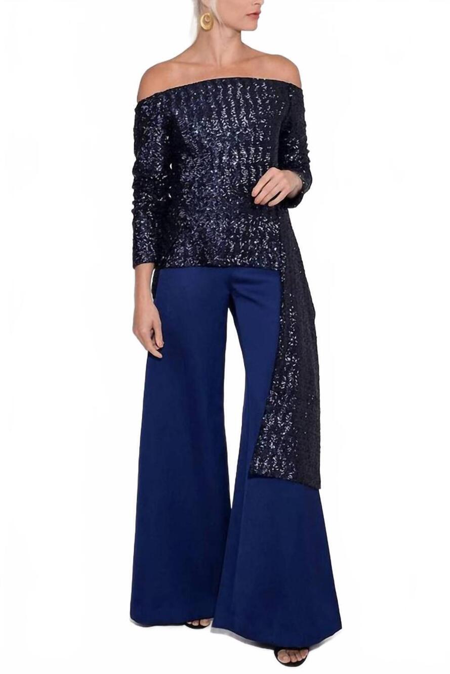 NEW ROLAND MOURET endfield stretch top in navy